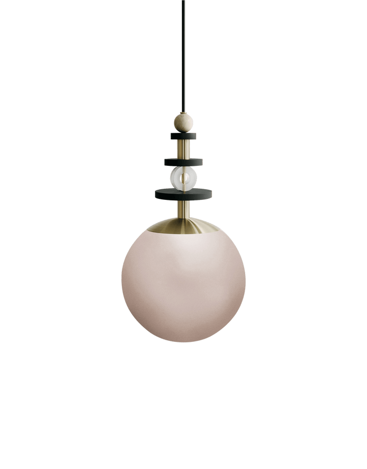 Maru Pendant - Brass - Ladies & Gentlemen - Pendants - 10" - Tall - Rust Translucent - HORNE