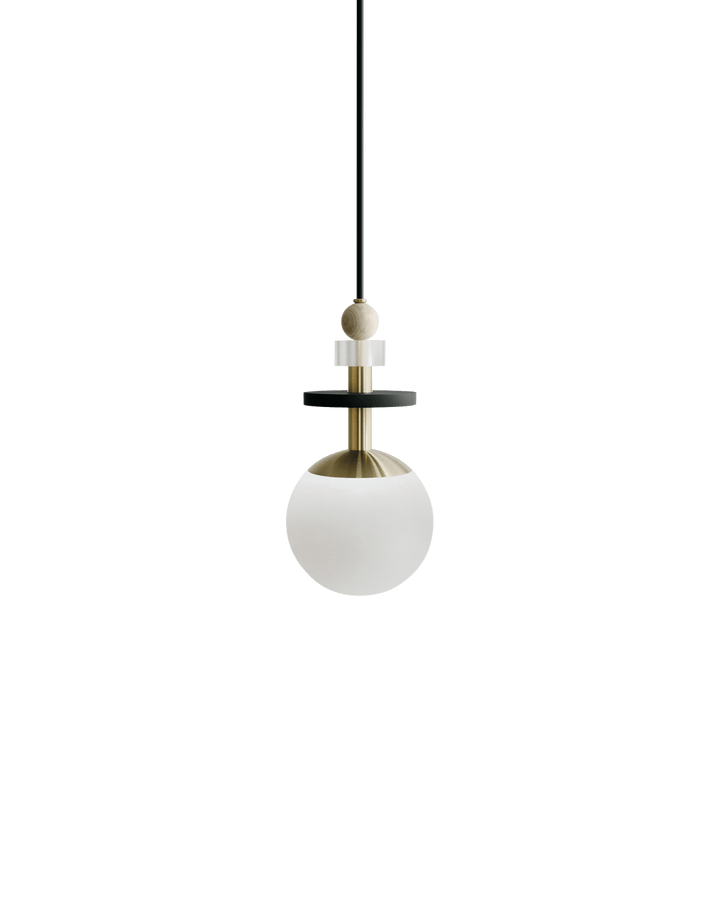 Maru Pendant - Brass - Ladies & Gentlemen - Pendants - 6" - Short - Matte White - HORNE