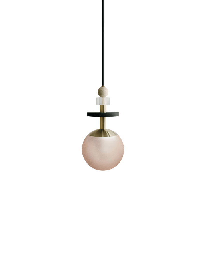 Maru Pendant - Brass - Ladies & Gentlemen - Pendants - 6" - Short - Rust Translucent - HORNE