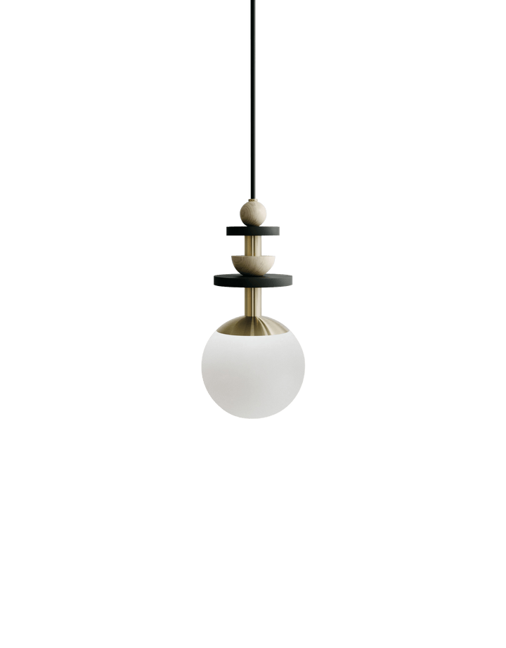 Maru Pendant - Brass - Ladies & Gentlemen - Pendants - 6" - Medium - Matte White - HORNE