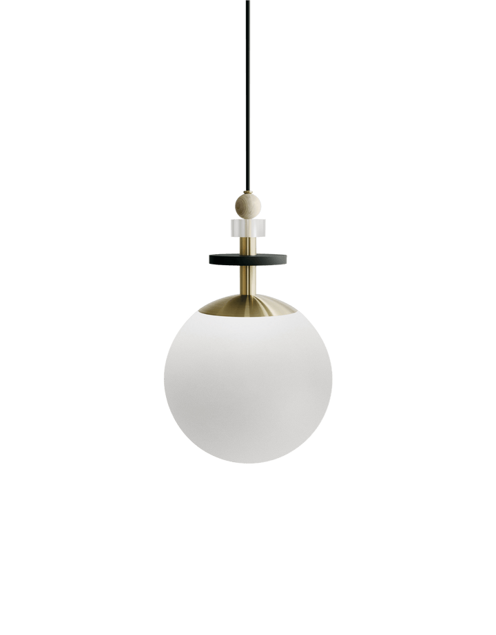Maru Pendant - Brass - Ladies & Gentlemen - Pendants - 10" - Short - Matte White - HORNE