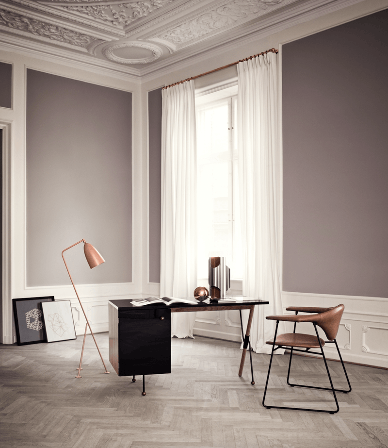 Masculo Dining Chair Upholstered - Sled Base - Gubi - Chairs - Black Matte - Gabriel Tempt - 60152 - HORNE