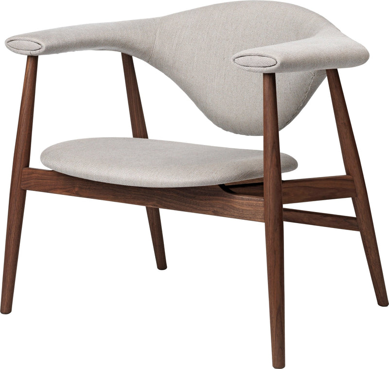 Masculo Lounge Chair Upholstered - Wood Base - Gubi - Chairs - Smoked Oak - Gabriel Tempt - 60152 - HORNE