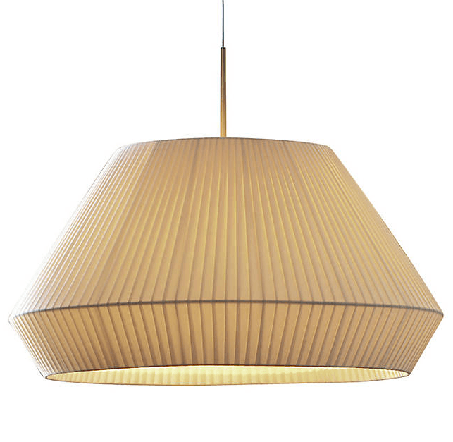 Mei 90 Pendant Lamp - Bover - Pendants - Cream Ribbon - Satin Nickel - HORNE