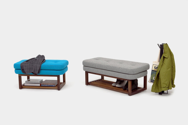 Melinda Bench 24 - With Shelf - Artless - Stools + Benches + Ottomans - Berry Red - HORNE