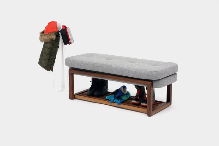 Melinda Bench 42 - With Shelf - Artless - Stools + Benches + Ottomans - Berry Red - HORNE
