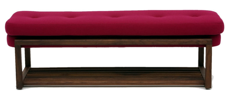 Melinda Bench 48 - With Shelf - Artless - Stools + Benches + Ottomans - Berry Red - HORNE