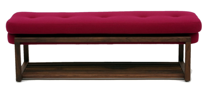 Melinda Bench 60 - With Shelf - Artless - Stools + Benches + Ottomans - Berry Red - HORNE
