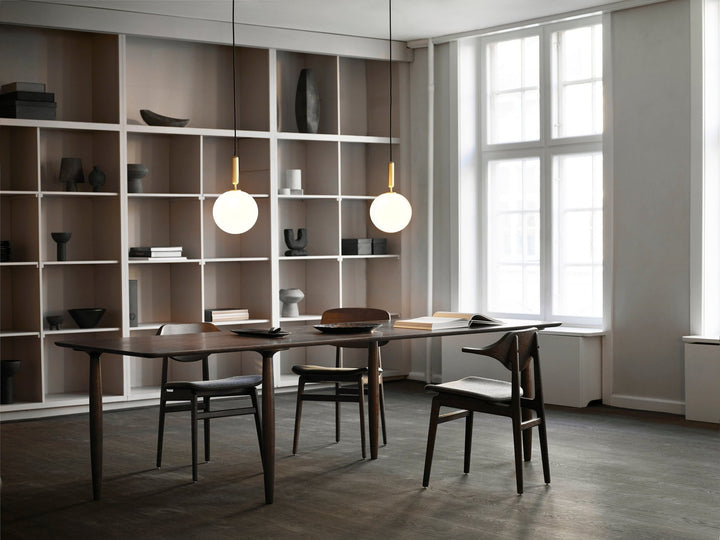 Miira 1 Pendant - Nuura - Pendants - Large - Brass/Opal White - HORNE