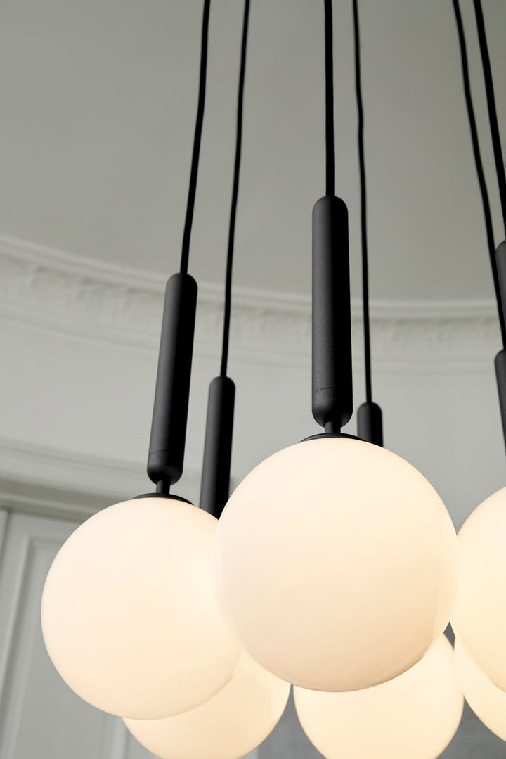 Miira 13 Chandelier - Nuura - Chandeliers - Brass/Opal White - HORNE