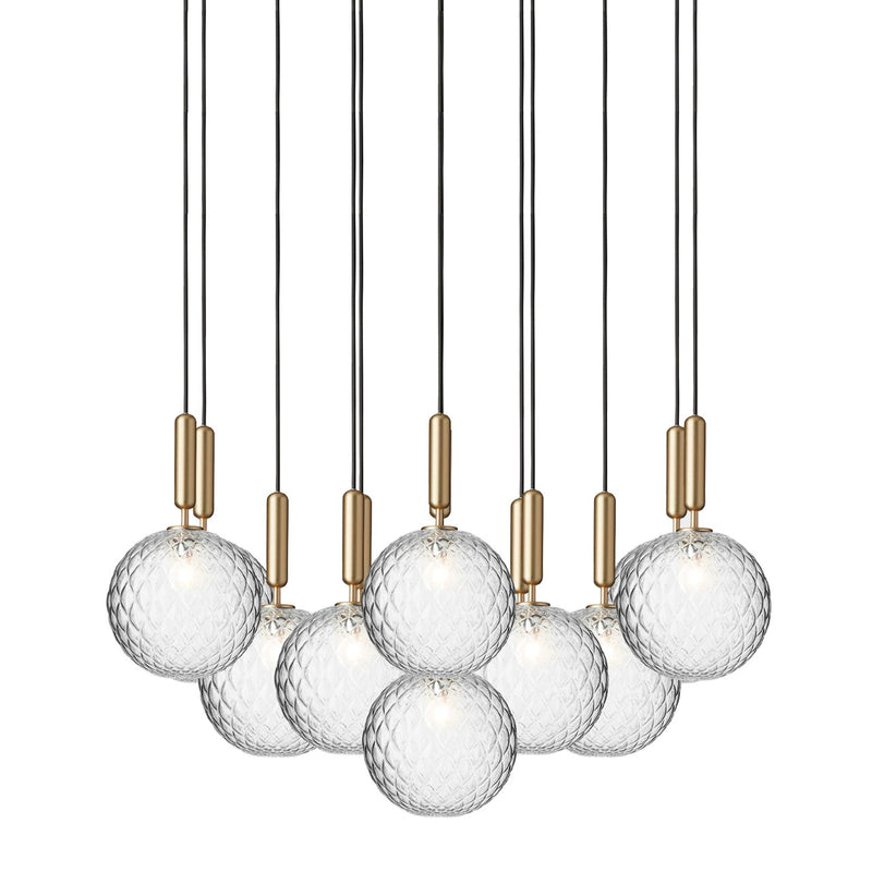 Miira 13 Chandelier - Nuura - Chandeliers - Rock Grey/Optic Clear - HORNE