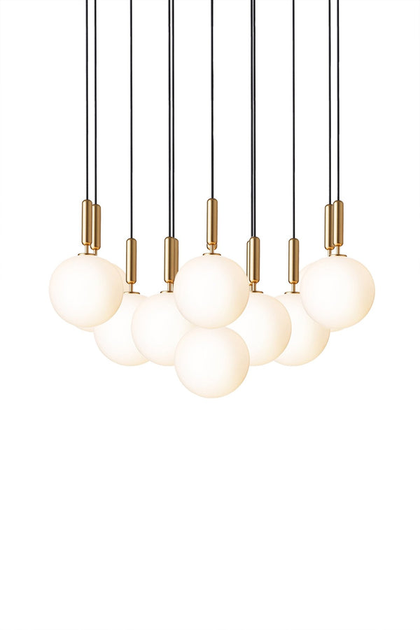 Miira 13 Pendant - Large - Nuura - Pendants - Brass/Opal White - HORNE