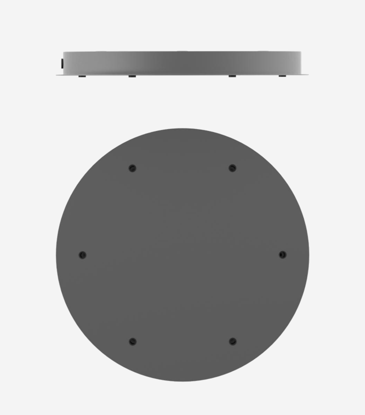 Miira 6 Chandelier - Nuura - Chandeliers - Rock Grey/Optic Clear - HORNE