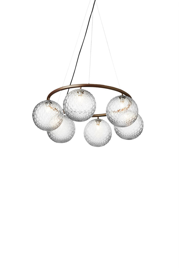 Miira 6 Circular Pendant - Nuura - Pendants - Dark Bronze/Optic Clear - HORNE