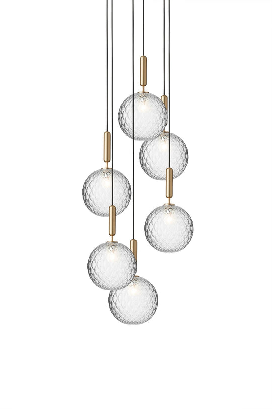 Miira 6 Pendant - Large - Nuura - Pendants - Brass/Optic Clear - HORNE