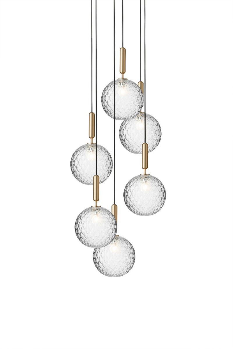 Miira 6 Pendant - Large - Nuura - Pendants - Brass/Optic Clear - HORNE