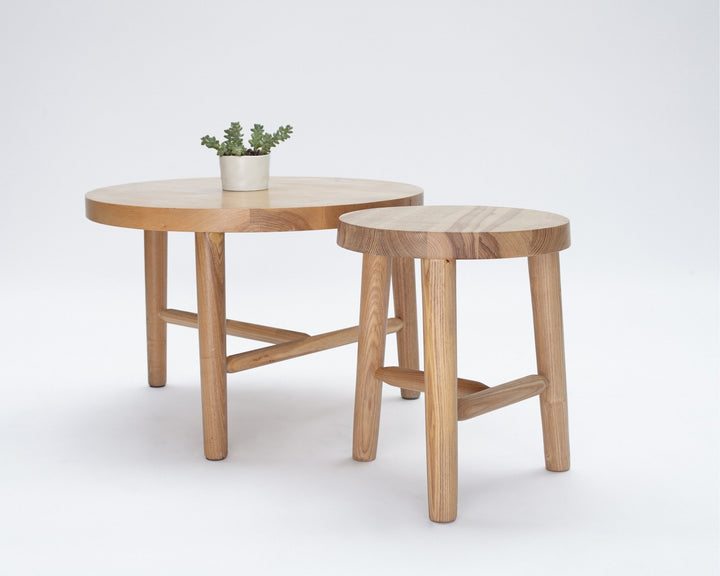 Milking Stool LAX Series - Standard Height - MASH Studios - Stools + Benches + Ottomans - Ash - HORNE