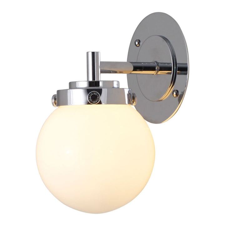 Mini Globe Wall Light - Original BTC - Wall Sconces - Chrome - Opal - HORNE