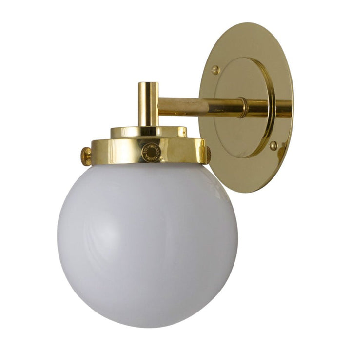 Mini Globe Wall Light - Original BTC - Wall Sconces - Brass - Opal - HORNE