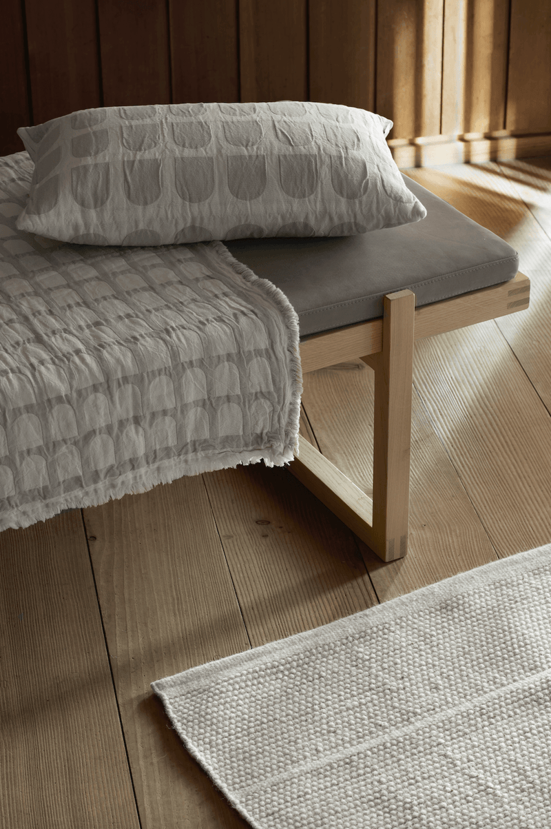 Minimal Bench - Kristina Dam - Stools + Benches + Ottomans - Black Frame w/ Black Leather Cushion - HORNE