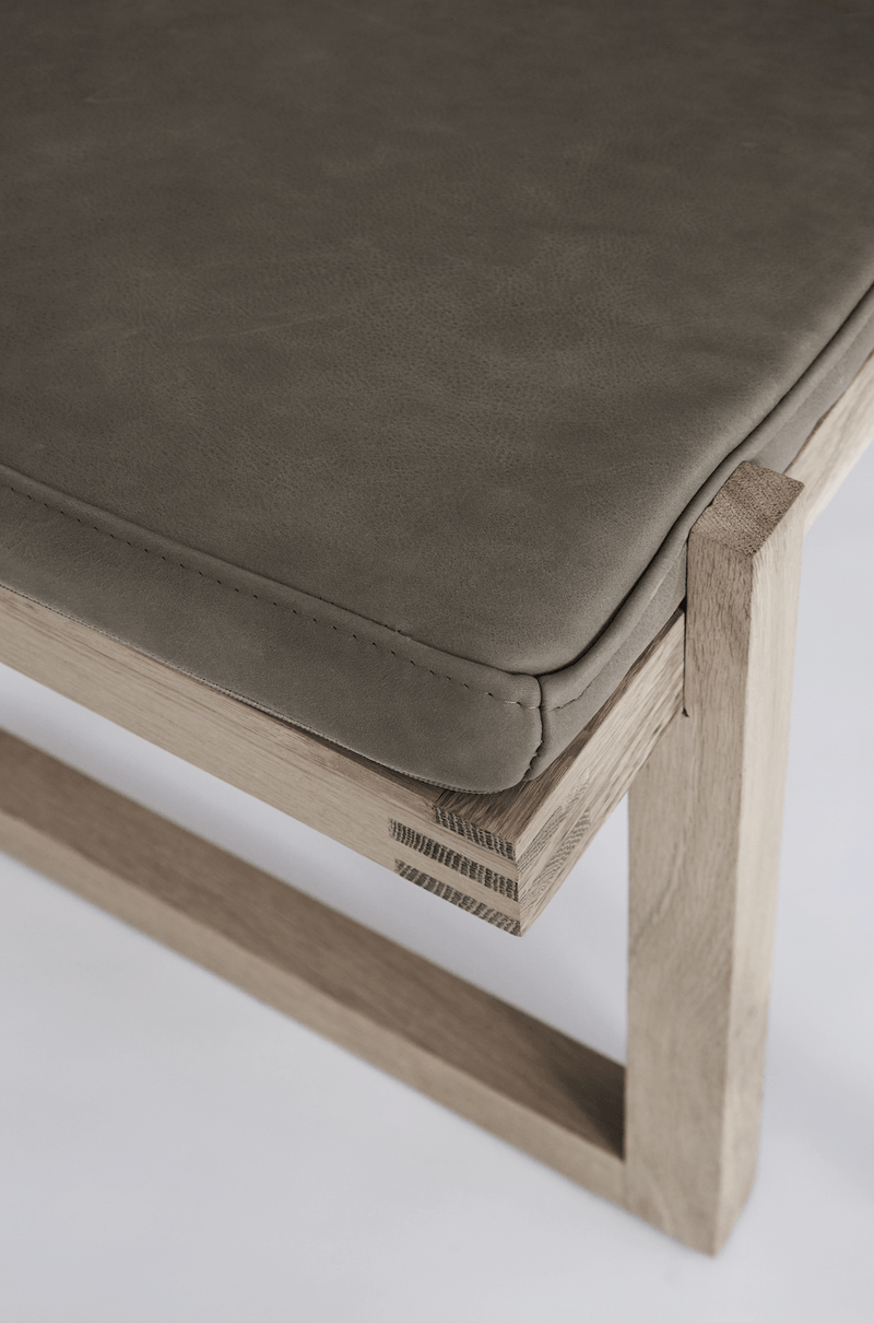 Minimal Bench - Kristina Dam - Stools + Benches + Ottomans - Black Frame w/ Black Leather Cushion - HORNE