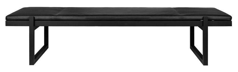 Minimal Daybed - Kristina Dam - Daybeds - Black Frame w/ Black Leather Cushion - HORNE