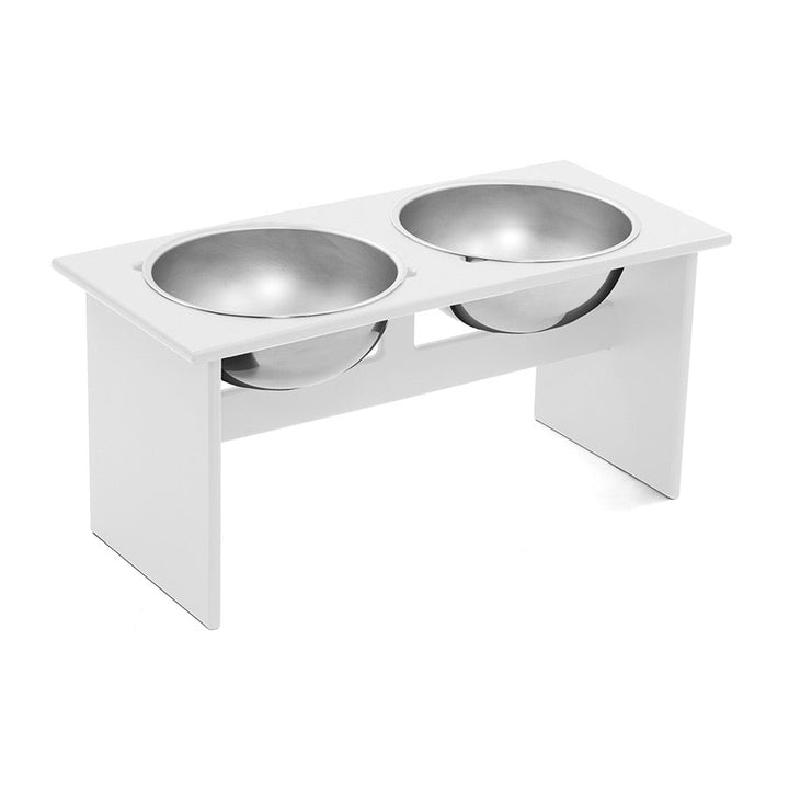 Minimalist Double Dog Bowl - Large - Loll Designs - Outdoor Accessories - Cloud White - HORNE