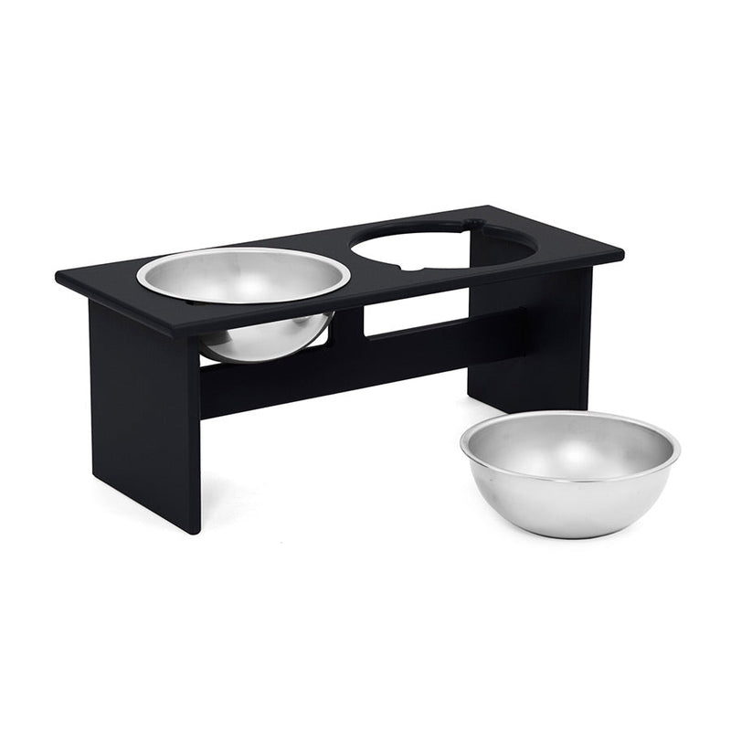 Minimalist Double Dog Bowl - Medium - Loll Designs - Outdoor Accessories - Black - HORNE