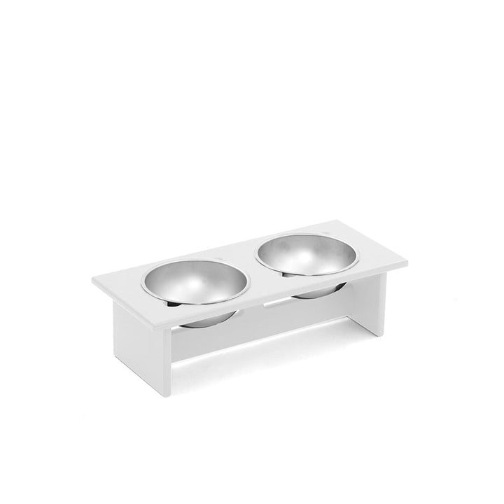 Minimalist Double Dog Bowl - Small - Loll Designs - Outdoor Accessories - Cloud White - HORNE