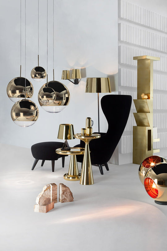 Mirror Ball Pendant 40 - Gold