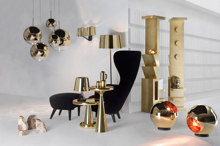 Mirror Ball Pendant 50 - Gold