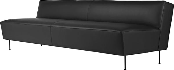 Modern Line Sofa - 94.5"W - Gubi - Sofas - Black Matte - Gabriel Tempt - 60152 - HORNE