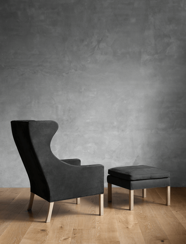 Mogensen 2202 Ottoman - Black Lacquered Oak - Fredericia - Stools + Benches + Ottomans - HORNE