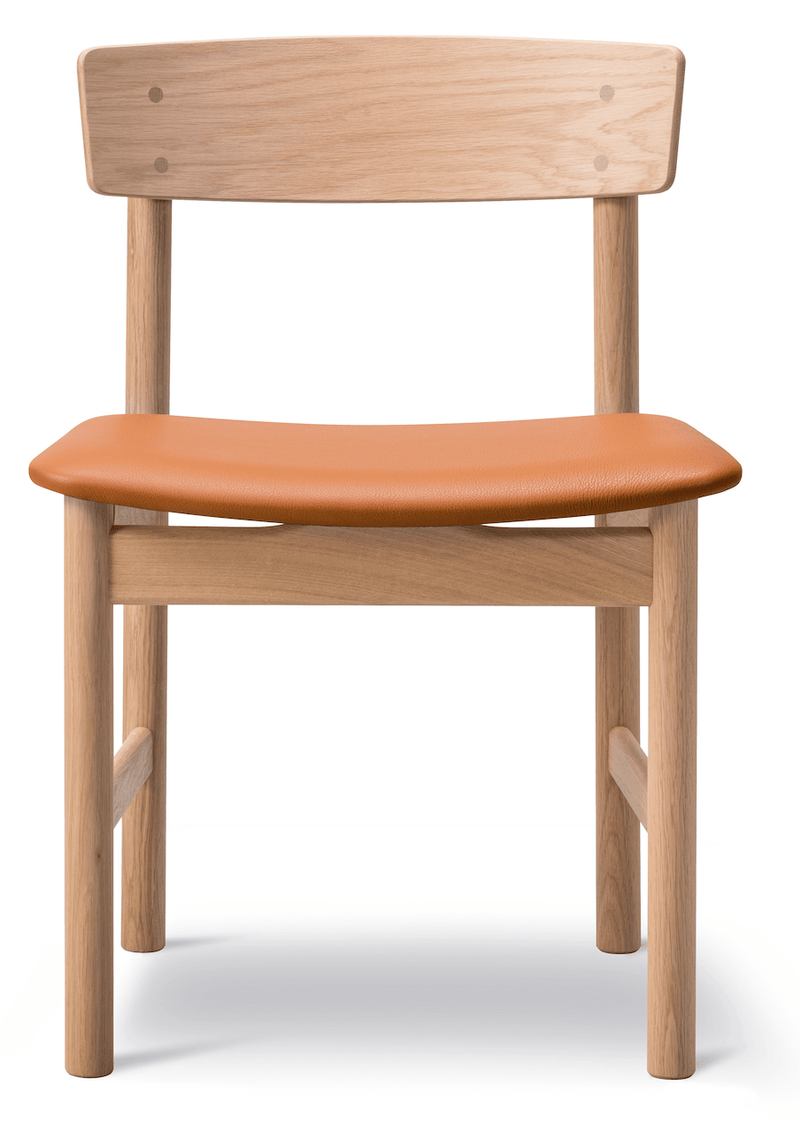 Mogensen 3236 Chair - Lacquered Oak - Fredericia - Chairs - Omni 301 Leather - HORNE