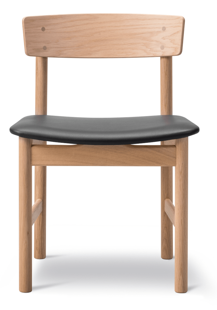 Mogensen 3236 Chair - Lacquered Oak - Fredericia - Chairs - Omni 301 Leather - HORNE