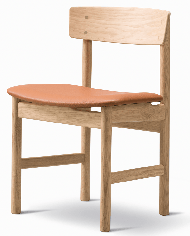 Mogensen 3236 Chair - Lacquered Oak - Fredericia - Chairs - Omni 301 Leather - HORNE
