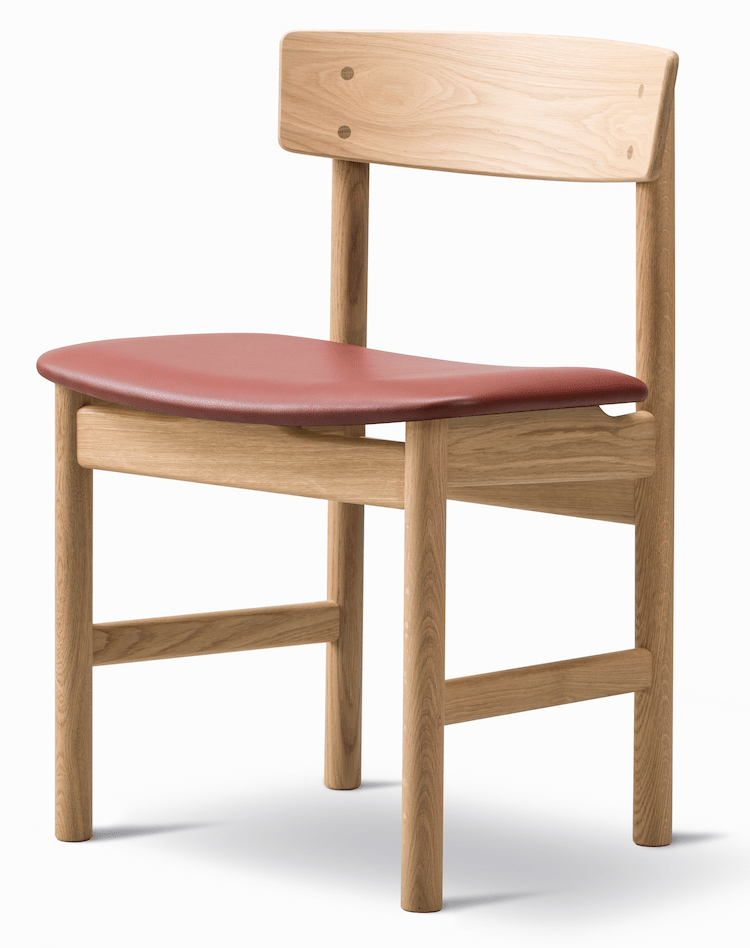 Mogensen 3236 Chair - Lacquered Oak - Fredericia - Chairs - Omni 301 Leather - HORNE