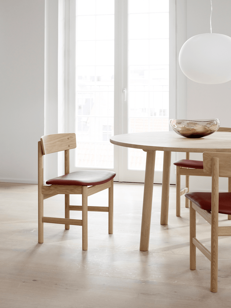 Mogensen 3236 Chair - Lacquered Oak - Fredericia - Chairs - Omni 301 Leather - HORNE