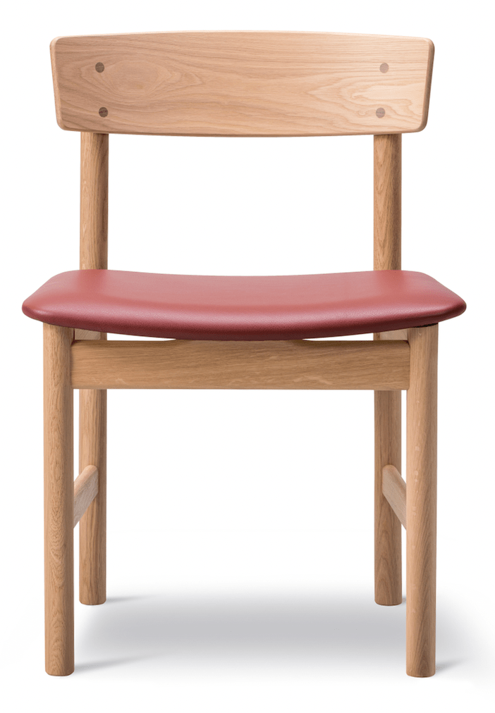 Mogensen 3236 Chair - Lacquered Oak - Fredericia - Chairs - Omni 301 Leather - HORNE