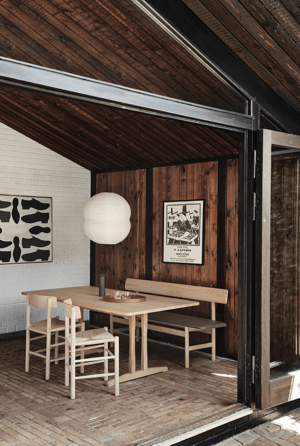 Mogensen Bench - Black Lacquered Oak - Fredericia - Stools + Benches + Ottomans - HORNE