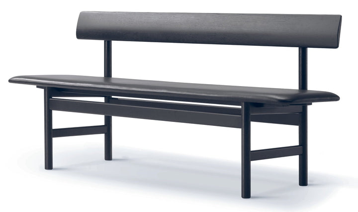 Mogensen Bench - Black Lacquered Oak - Fredericia - Stools + Benches + Ottomans - HORNE