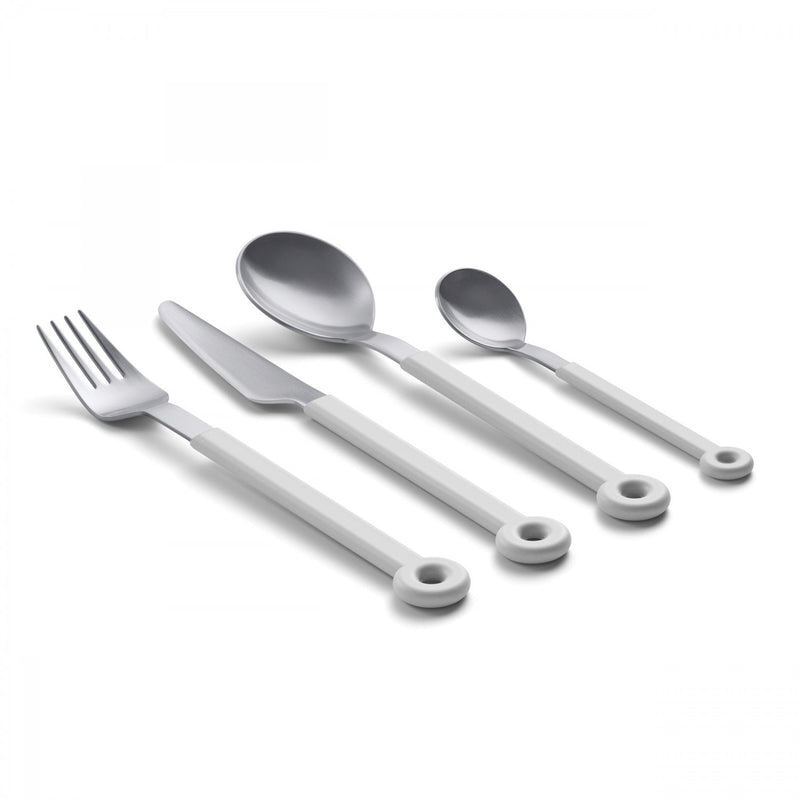 Mono Ring 24 +1 Cutlery Set White w/ Stand - Mono - Flatware + Serving Pieces - HORNE