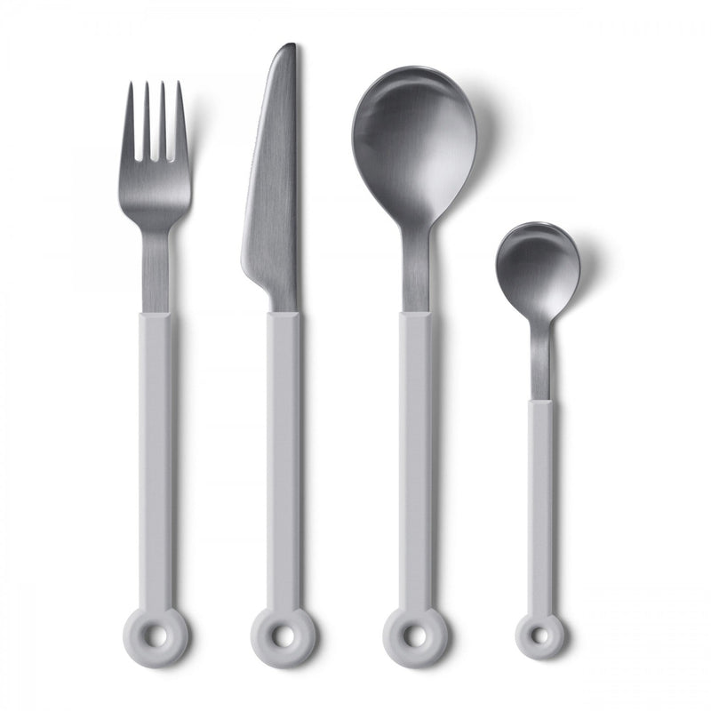 Mono Ring 24 +1 Cutlery Set White w/ Stand - Mono - Flatware + Serving Pieces - HORNE