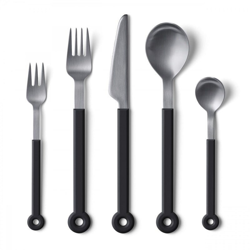 Mono Ring Black Cutlery - 5pc Set - Mono - Flatware + Serving Pieces - HORNE
