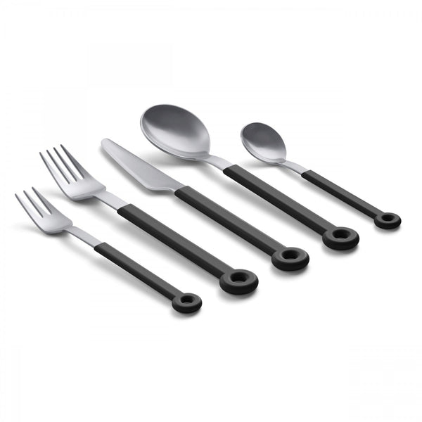 Mono Ring Black Cutlery - 5pc Set - Mono - Flatware + Serving Pieces - HORNE