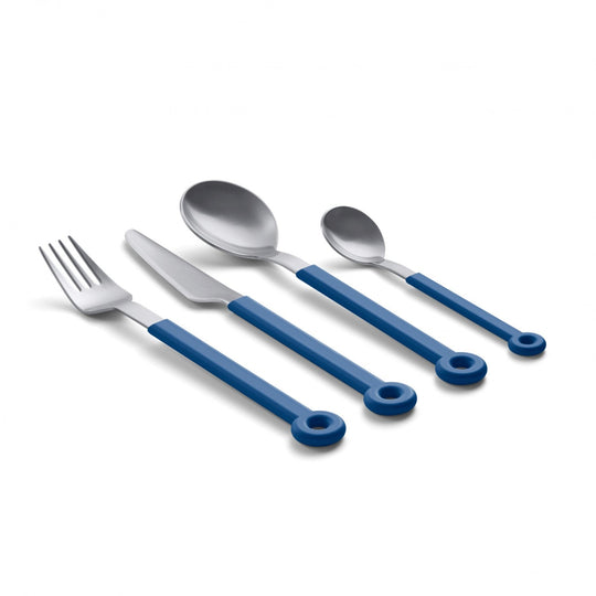 Mono Ring Blue Cutlery - 4pc Set - Mono - Flatware + Serving Pieces - HORNE