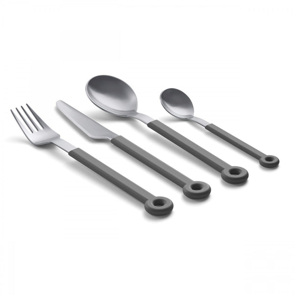 Mono Ring Gray Cutlery - 4pc Set - Mono - Flatware + Serving Pieces - HORNE