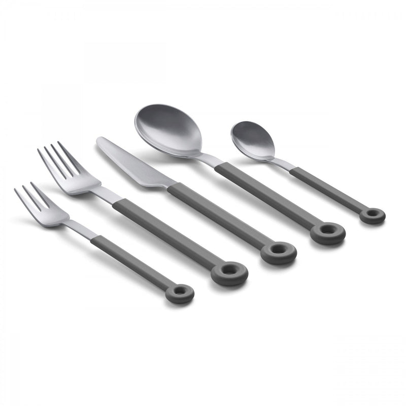Mono Ring Gray Cutlery - 5pc Set - Mono - Flatware + Serving Pieces - HORNE