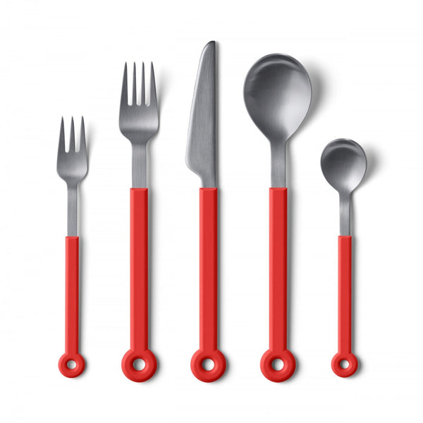 Mono Ring Red Cutlery - 5pc Set