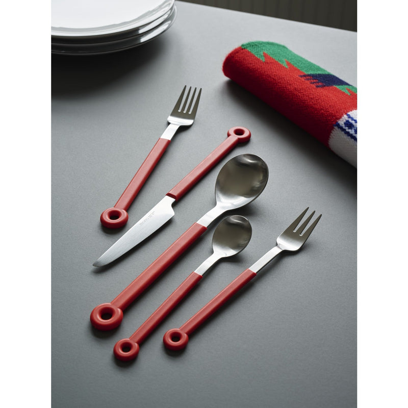 Mono Ring Red Cutlery - 5pc Set - Mono - Flatware + Serving Pieces - HORNE